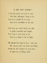 I Am Not Yours Rhymes Readers Lost Love
