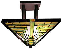 We can help you choose your metal finish, glass finishes, and other custom size requirements for both indoor and. Tiffany Style Frank Lloyd Wright Mission Ceiling Lamp Craftsman Flush Mount Ceiling Lighting By Warehouse Of Tiffany