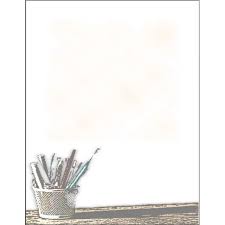 From the desk of letterhead. Summer Stationery Word Template