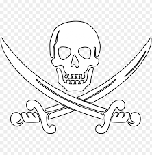 Irate Skull Outline Sword Ausmalbilder Totenkopf Pirat Png Image With Transparent Background Toppng