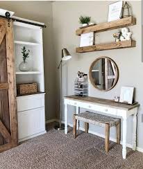Farmhouse Stylebook On Instagram Simple And Rustic Vanity From Mrsdiy Farmhouse Farmhousedecor Bedroom Makeup Vanity Rustic Makeup Vanity Rustic Vanity