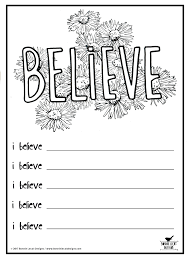 Teach your child how to identify colors and numbers and stay within the lines. Free Printable Believe Coloring Or Journal Page