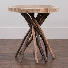 Aloysius Solid Wood Tree Stump End Table Wood End Tables Diy End Tables End Tables