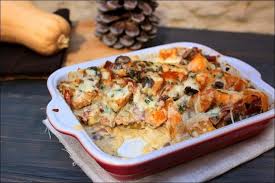 Gratin De Courge Butternut Aux Champignons Jambon Cru Et Cantal Happy Papilles Recette Gratin De Courge Butternut Courge Butternut