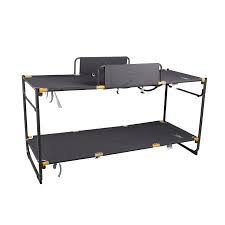 An elevated, mounted design makes it a more comfortable place of rest and retreat for your little critters. Oztrail Deluxe Double Bunk Bed