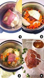 The beef cooks in less than 90 minutes and the vegetables take only two minutes. Instant Pot Corned Beef And Cabbage Tender Juicy Easy And Delish
