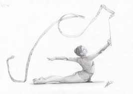 Rhythmic Gymnast With Ribbon Gymnastics Rhythmic Gymnastics Figure Painting