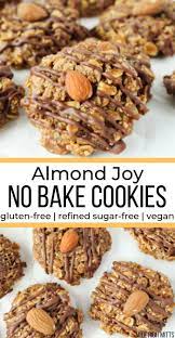 Classic No Bake Cookies Made Healthy And With An Almond Joy Twist This Easy Cookie Recipe Is F Refined Sugar Free Desserts No Bake Cookies Sugar Free Desserts
