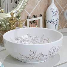 ceramic sanitary ware art counter basin wash basin lavabo sink bathroom sink ceramic sinks plum blossom ceramic sinks bathroom sinks for sale sinks for sale