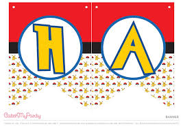 Happy birthday printable banner letters. Download These Free Pokemon Printables Now Catch My Party