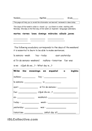 Dias De La Semana Practice Page Kindergarten Worksheets Kindergarten Worksheets Printable Alphabet Worksheets Kindergarten