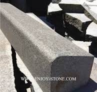 Cut to Sizes G684 Black Pearl Granite Kerbstone,Fuding Black Granite  Curbs,Flamed and Bullnose Edge Outdoor Road Side Kerb Stone