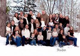 Large Group Brown Cream Jeans Big Family Photos Winter Family Pictures Winter Family Photos