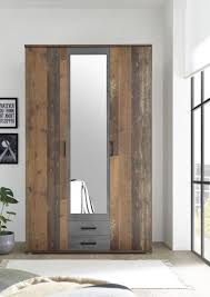 Kleiderschrank Chicago 120cm Breit Old Style Dunkel Betonoxid In 2020 Kleiderschrank Schrank Mobel Shop