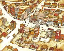 Birds Eye View Of A House Cartoon Http Www Michaelearleyaudio Com Shrutiparekh Wp Content Uploads 2013 01 Citybirdseyeview700 Jpg City Illustration Birds Eye View Birds Eye