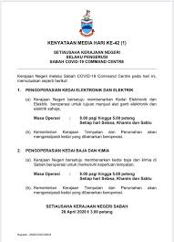 '38873' => 'kementerian pembangunan insfrastruktur sabah'. Sabahfm Kerajaan Negeri Melalui Sabah Covid 19 Command Facebook