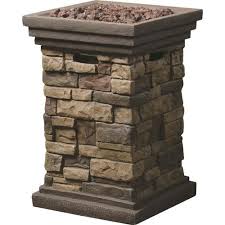 Shop fire pit accessories and a variety of outdoors products online at lowes.com. Bond Bond Signature 19 5 In W 40000 Btu Brown Composite Propane Gas Fire Column Lowes Com Outdoor Propane Fire Pit Gas Firepit Gas Fires