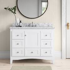 D bath vanity in sequoia with granite vanity top in black with 1,445 reviews and the home decorators collection hampton harbor 45 in. Farmhouse Rustic 41 45 Bathroom Vanities Birch Lane