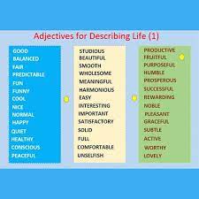 Adjectives For Describing Life Click Link In Bio For Videos Learning Words Learnenglish Learningenglish Vocabulary Adjectives Learn English Vocabulary