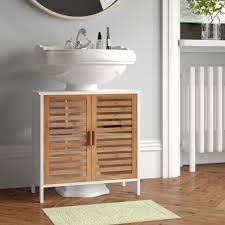 Cabinets under the bathroom sink are a sure way to increase storage space, allowing you to keep toiletries and other things in them. Symple Stuff 60cm W X 60cm H X 30cm D Back To Wall Toilet Unit Reviews Wayfair Co Uk