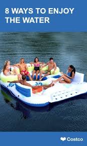 Summer Is Approaching Check Out Costco S Selection Of Floating Islands Loungers And Toys Inflatable Floating Island Lake Floats Beach Fun
