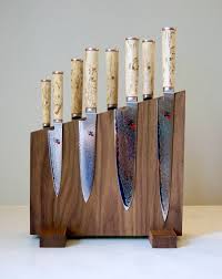 Kitchen organization ideas (how to make a knife block) | kitchen space. Knife Racks Custom Made Walnut Magnetic Knife Box