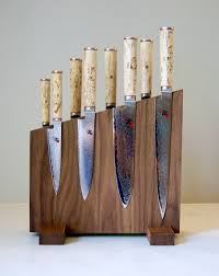 custom made walnut magnetic knife box