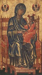 Madonna enthroned, also known as the ognissanti madonna, or just madonna ognissanti, is a painting by the italian late medieval artist giotto di bondone, housed in the uffizi gallery of florence, italy. Enthroned Madonna And Child