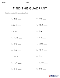 Print Out This Find The Quadrant Worksheet For Practice Then Head Over To Our Website Www Mathway Com To Che Algebra Problems Love Math Math Problem Solver