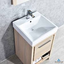 Large opening in back for easy plumbing installation. Blossom Milan 20 Inch Bathroom Vanity Color Briccole Oak