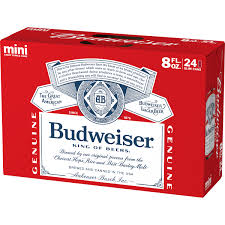 Budweiser Beer 24 Pack 8 Fl Oz Cans 5 Abv Walmart Com Walmart Com