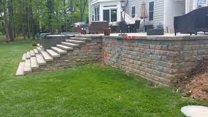 Your lawn must slope away from your home gradually to allow rainwater to drain away slowly from your foundation. Raised Patio Bringing In Dirt And Building Raised Landscape Bed