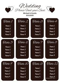 free table seating chart seating chart template seating