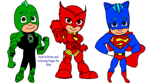 The black mask is even compared to kato in one scene. How To Speed Draw Paint Pj Masks As Superheroes Green Lantern Ironman Superman Fun Coloring Page Youtube