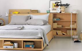 bookshelf as bedside table bed furniture muji furniture bed design