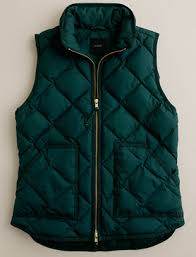 j crew hunter green quilted vest i have this in