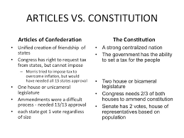 Essay Articles Of Confederation Vs Constitution
