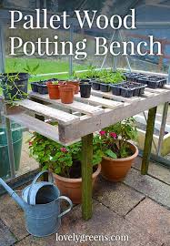 Diy Pallet Potting Bench Rempotage Banc Palette Palette Jardin Et Palette Diy