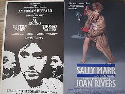 Broadway theater window cards AMERICAN BUFFALO Al Pacino SALLY MARR Joan  Rivers