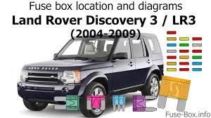 Location of fuse boxes, fuse diagrams, assignment of the electrical fuses and relays in land rover vehicles. Fuse Box Location And Diagrams Land Rover Discovery 3 Lr3 2004 2009 Youtube
