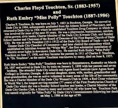 Charles Floyd Touchan, Sr. (1883-1957) and Ruth Embry “Miss Polly” Touchan  (1887-1986) Historical Marker