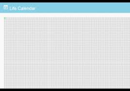 Those are your weeks and they're all you've got. Github Ezhilangunasekaran Life Calendar A 90 Year Human Life In Weeks