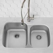 Check spelling or type a new query. Stainless Steel Under Mount Double Basin Sink Kitchen Sinks Saidli Double Bowl
