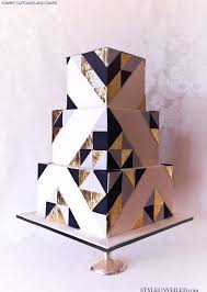 Black And Gold Art Deco Cake Black Pink And Gold Art Deco Birthday Cake Art Deco Wedding Cake Art Deco Cake Geometric Cake