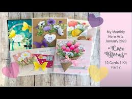 Hero Arts January 2020 10 Cards 1 Kit Part 2 Youtube Hero Arts Hero Arts Cards Art Kit