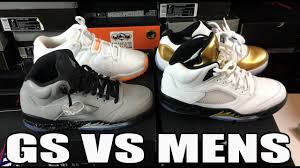 Jordan Retro Sizes Mens Vs Youth Comparison Review Kids 9y Vs Mens 9