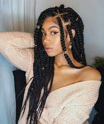10 Box Braids On Natural Hair Plus How Goddess Braids Hairstyles African Braids Hairstyles Braids For Black Hair