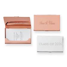 2 1/2 w x 1 h. Personalized Metal Business Card Holder Mark And Graham