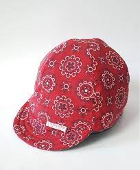 Red Bandanna Welding Cap Custom Weld Cap Reversible Cap Soft Brim Cap Bike Cap Skate Cap Fitters Cap 6 Panel Cap H Red Bandanna Fitters Cap Welding Caps