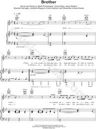 Kodaline Brother Sheet Music In Bb Major Transposable Download Print Sku Mn0176270